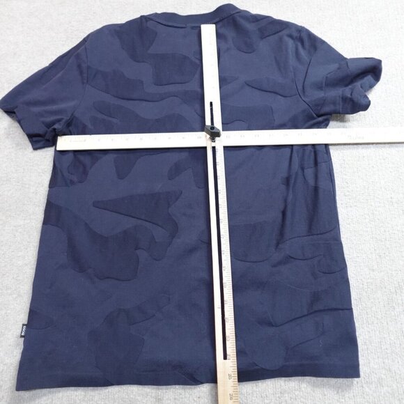 Hugo Boss Shirt Medium Blue Camouflage Mercerized Tiburt - Picture 7 of 9